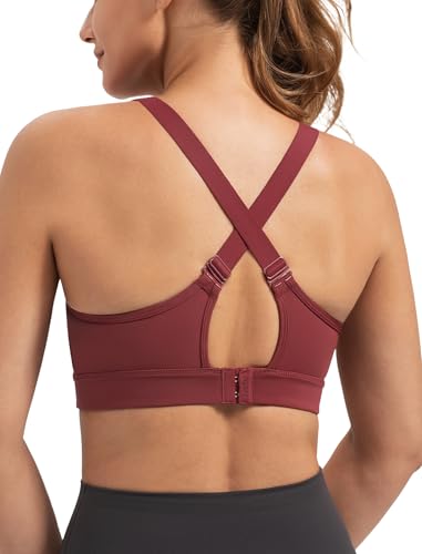 Yvette Supportive Sports Bra Adjustable Straps Plus Size Workout Running