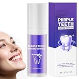 Lila Zahnpasta 30 ml, Farbkorrektur Zahnpasta für Weiße Zähne, Lila Zahnpasta weisse Zähne ohne Peroxid, Purple Teeth Whitening Toothpaste, Sanfte Zahnaufhellung & Tiefenreinigung