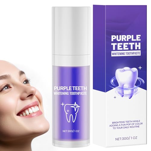 Dentifricio Viola 30 Ml, Dentifricio Per La Correzione Del Colore Per Denti Bianchi, Dentifricio Viola Denti Bianchi Senza Perossido, Dentifricio Sbiancante Viola, Sbiancamento Dentale Delicato