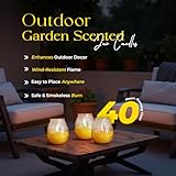 Outdoor Garden Scented Citronella Jar Candles | Aromatherapy Wax Jar Candles | Insect Repellent with Long Lasting 40Hrs Burning Time for Indoor/Outdoor Use 4 PCS - Image 4