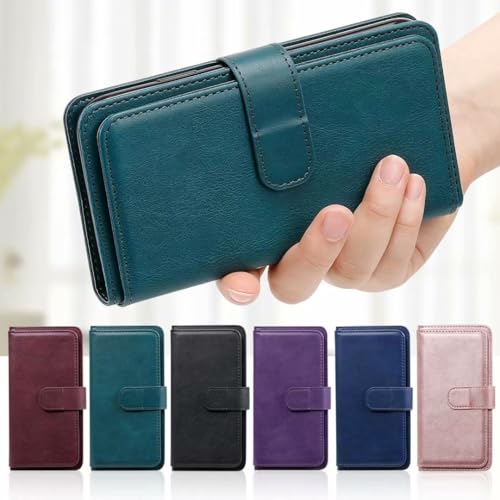 Housse Samsung A23E avec fentes cartes étui portefeuille bleu support visionnage