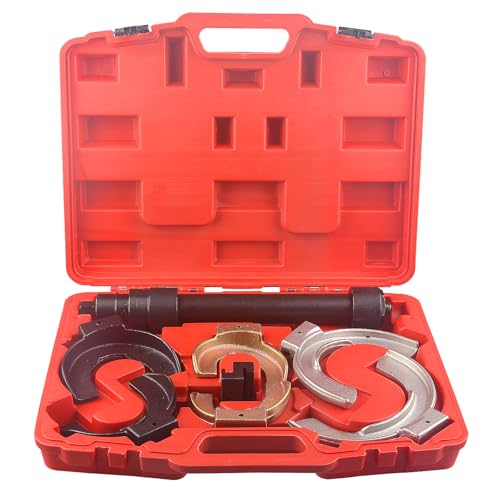 DAYUAN Universal Federspanner Federspannersatz für McPherson Federbeinsysteme Satz Auto Tuning Federspanner KFZ inkl roter Tragekoffer
