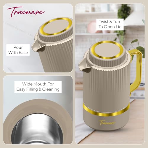 Image of Trueware Marvel 800 Insulated Flask - 750 Ml | PU Insulated Inner Stainless Steel Hot & Cold Flask, BPA Free, Leak Proof, Ideal for Tea, Coffee, Water, Hot Beverages