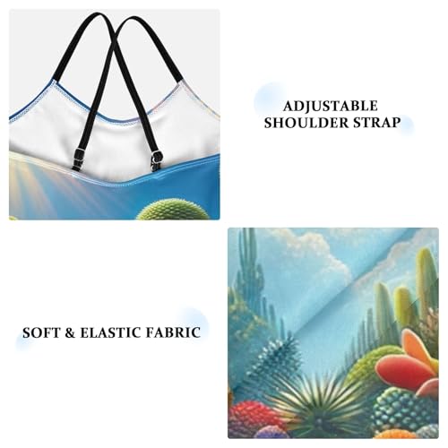 CHIFIGNO Colorful Succulent Swim Suits Girls Quick Dry Crossback One Piece Swimming Suit with Adjustable Strap 3T3