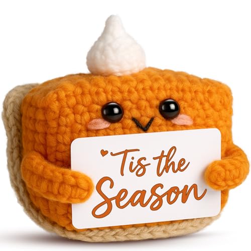 Ovrrcame Tis The Season Fall Decor | Mini Crochet Pumpkin Pie Plush |...