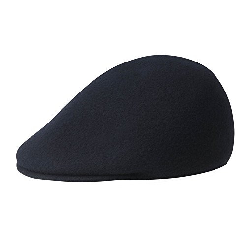 Kangol 507 Lã sem costura masculina e feminina, Azul escuro, Large