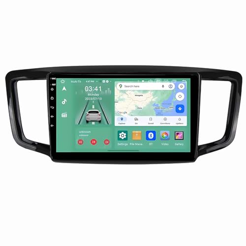 9 Pulgadas Doble DIN Android 15 Radio de Coche para Honda Odyssey 2015-2019 con CarPlay Cámara de Respaldo Controles del Volante GPS Navi Enlace al Espejo(A1 1G+32G)
