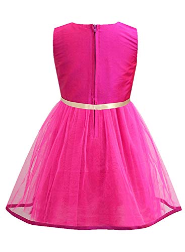 Image of A.T.U.N. (ALL THINGS UBER NICE) Girl's Polyester Skater Standard Length (GDRS TOD FBF 1-2 Fuchsia Years)