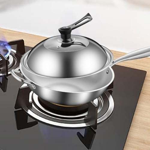 Wok de Acero Inoxidable con Tapa 32 cm miniatura 6