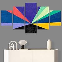 SIGNWIN 5 Panel Canvas Wall Art Abstract Closeup Digital Art Modern Artwork for Home Decorations Ready to Hang - 60