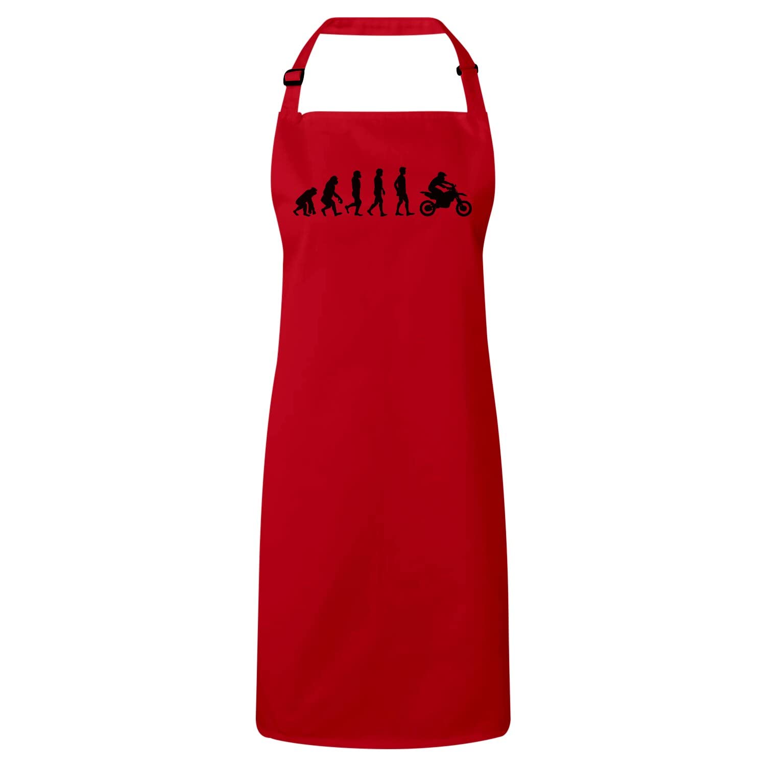 Tablier cuisine rouge Evolution Motocross pour cuisiner sans tacher ses vêtements