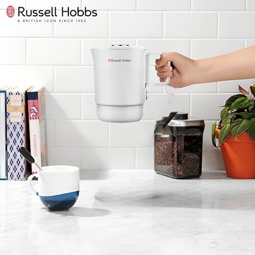 Image of Russell Hobbs TravelMate 0.8L 600W Multi-Cook Kettle | Compact Portable Design with Foldable Handles, 2 Heat Levels | Cool-Touch Handle, Dry Boil Protection & Illuminating Power Indicator | RMC800