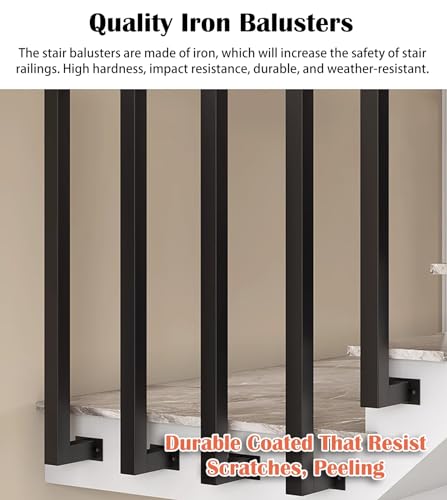Balustre réglable en métal pour escalier intérieur avec vis de montage latéral