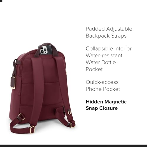 Image of Tumi Womens Halsey Backpack Wine One Size