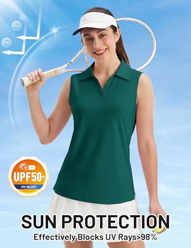TACVASEN Sleeveless Golf Polo Tank Top