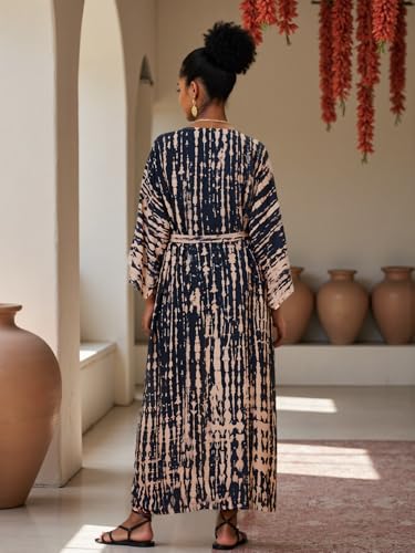 Image of Women's Kimono Cover Up Long Beach Dress Swimsuit Cover Ups Colorful Cardigan Lightweight Robe for Swimwear