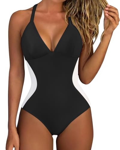 SUUKSESS Women Slimming Tummy Control One Piece Swimsuit Sexy Bathing Suit