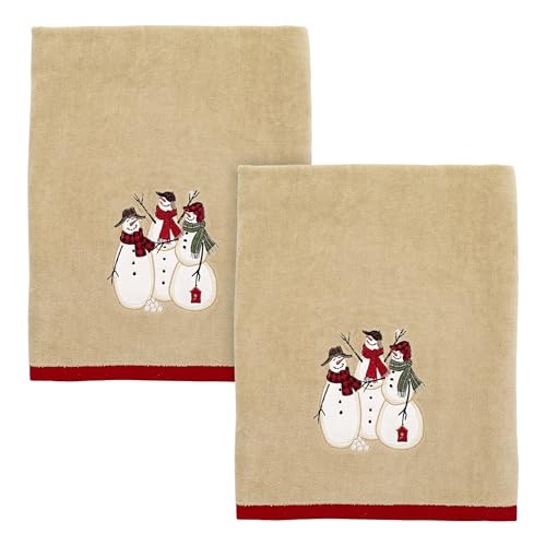 Avanti Linens - Bath Towels, Soft & Absorbent, Embroidered, Christmas