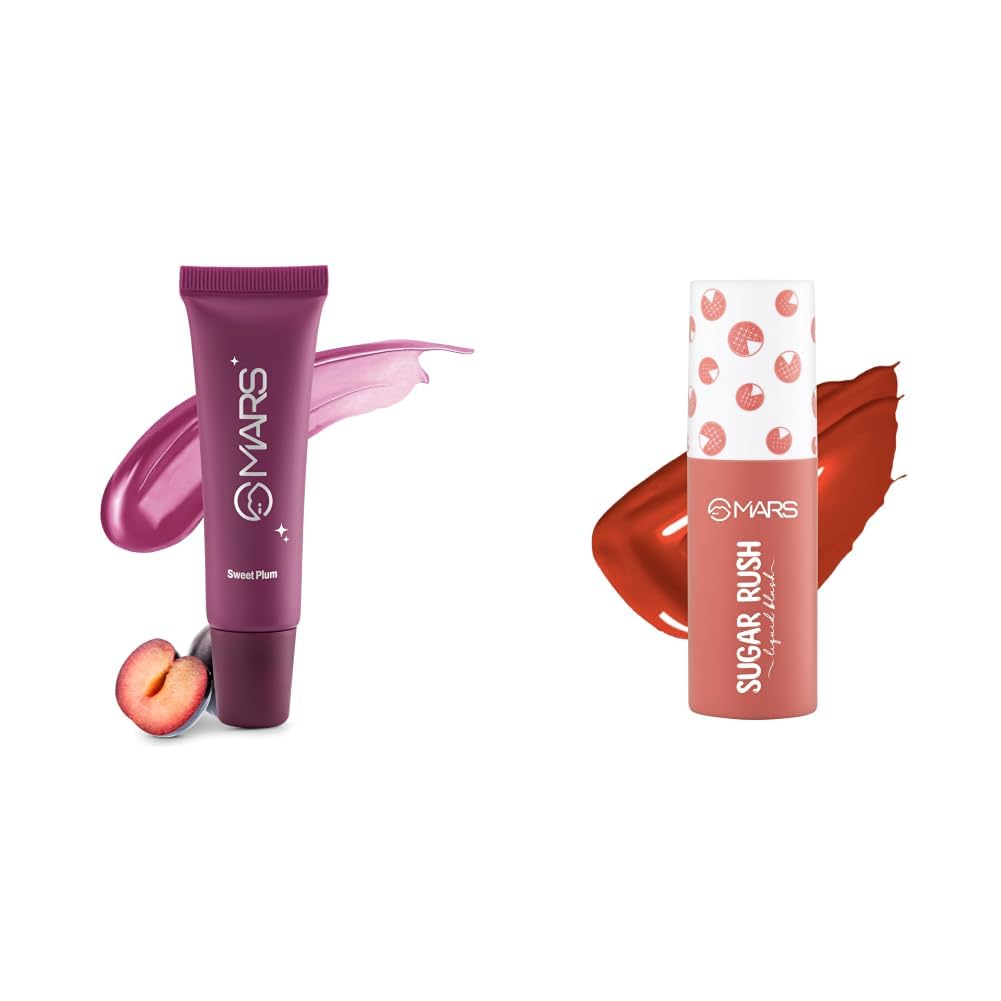 MARS Lippy Top Hydrating Lip Gel 10ml 05-SWEET PLUM MARS Sugar Rush Liquid Blush 06-PEACH PIE-image-23
