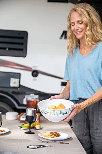 Camco Life Is Better At The Campsite Nesting Bowl Set With Lids | Great For On-The-Go Lifestyles | Features (4) Durable Melamine Bowls With (4) Plastic Lids (53451) #TOP7