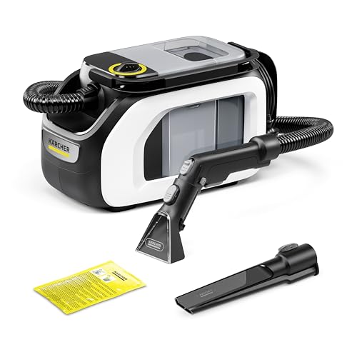 Kärcher SE 3 Compact Spot Cleaner power: 500 W fresh water tank: 1.7 l area: 2.76 m2 weight: 4.1 kg spray suction hose upholstery spray extraction nozzle and crevice nozzle