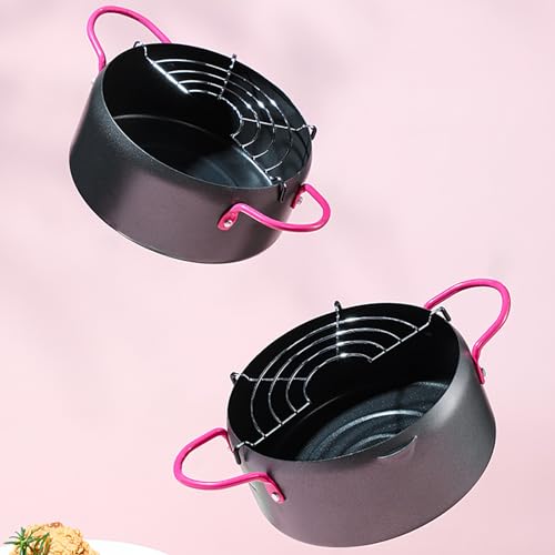 Tempura-Fritteuse, friteuse mit fett, Abtropfgestell und Essstäbchen für gebratene Hähnchenschenkel, getrockneten Fisch, Pommes Frites – Bild 4