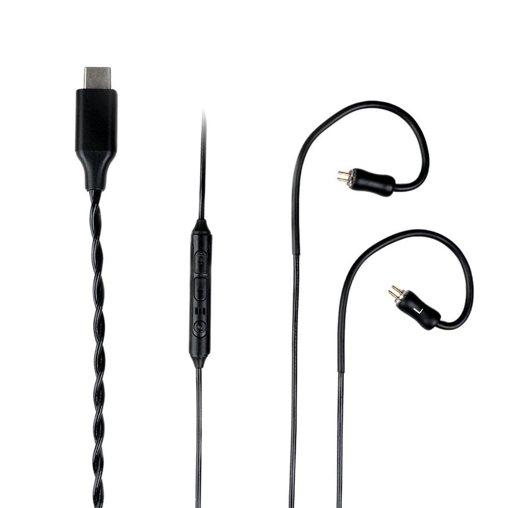 AUDIOCULAR C05 Type-C IEM Upgrade Cable with CX31988 DAC, 2-Pin 0.78mm Connector, Silver-Plated, HD Microphone, Compatible with Type-C Phones & Earphones-image-1