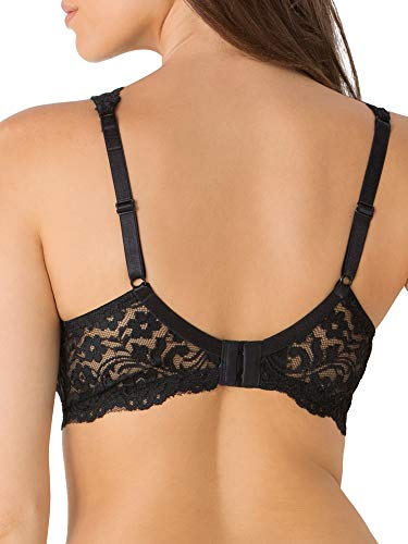 Smart & Sexy Women's Signature Lace Unlined Underwire Bra, Black Hue 2pk, 38DD - Image 3