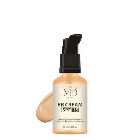 MD COSMETIC BB Cream SPF 15 (30 ML) – Hydrates, Moisturizes, Brightens & Perfects Complexion for Men & Women – Lightweight, All-in-One Coverage, Suitable for All Skin Types