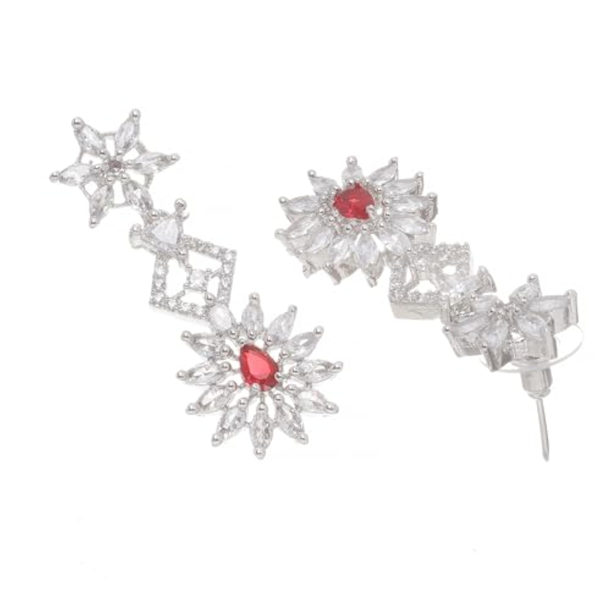 Rhodium American Diamonds Necklace Set
