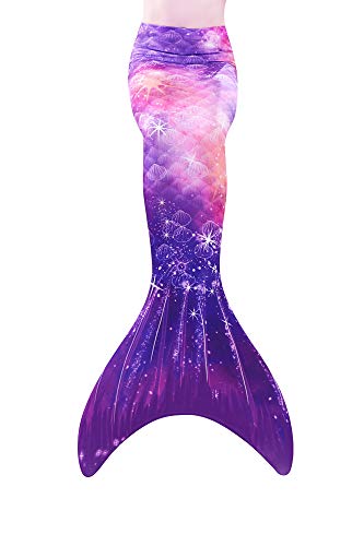 Mermaid Tail Swimsuit with Monofin Girls Boys Swimwear Bikini Set - Thumbnail 3