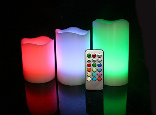 Cambia colore LED candele senza fiamma, profumate