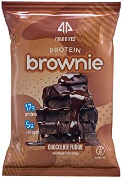 Primebites | Protein Brownie - Oven Baked, Delicious Guilt Free Snack, 17G Protein, 5G Collagen | (12) Brownies (Birthday Cake Blondie) #TOP2