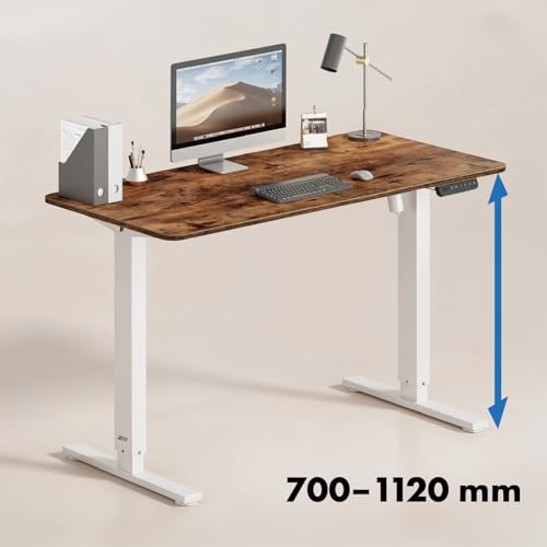 Ergo Office Stelaż biurka z elektryczną regulacją wysokości, maks. wysokość 1160 mm, maks. 80 kg, bez blatu do pracy stojącej i siedzącej, białe, ER-400 W