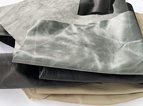 Leather Scraps - Upholstery Remnants - 1 Lb. Sizes And Colors Vary From Bag To Bag #TOP7