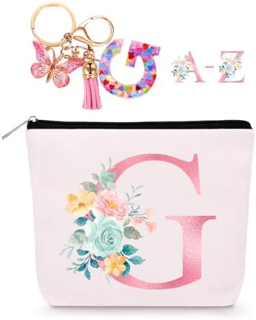 Bolsa de Maquiagem Personalizada com Chaveiro Inicial, Bolsa de M...