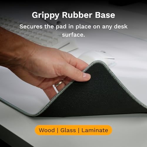 Image of GLORIOUS Gaming Mouse Pad GMP 2 - XXL - Spill-Proof Mouse Pad, Optimised for Gaming Sensors, Balanced Surface for Speed & Control, Stitched Edges - 915mm x 460mm x 3mm - White 2XL Desk Mat