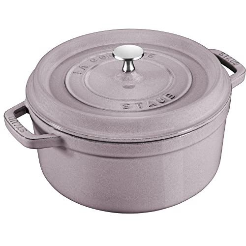Image of STAUB Cast Iron 5.5-qt Round Cocotte - Lilac