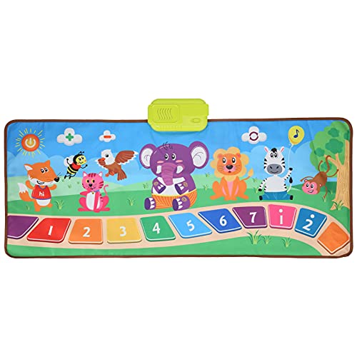 Tapete musical para bebês, sensível ao toque, dobrável, com 9 teclas, para casa para viagens por 18