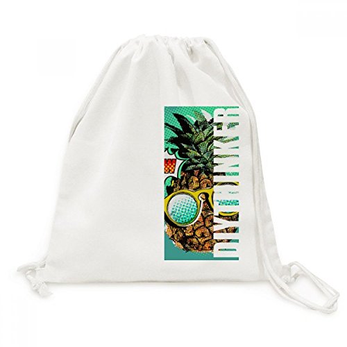 Sac à cordon style comics américain motif ananas pour voyage voyage