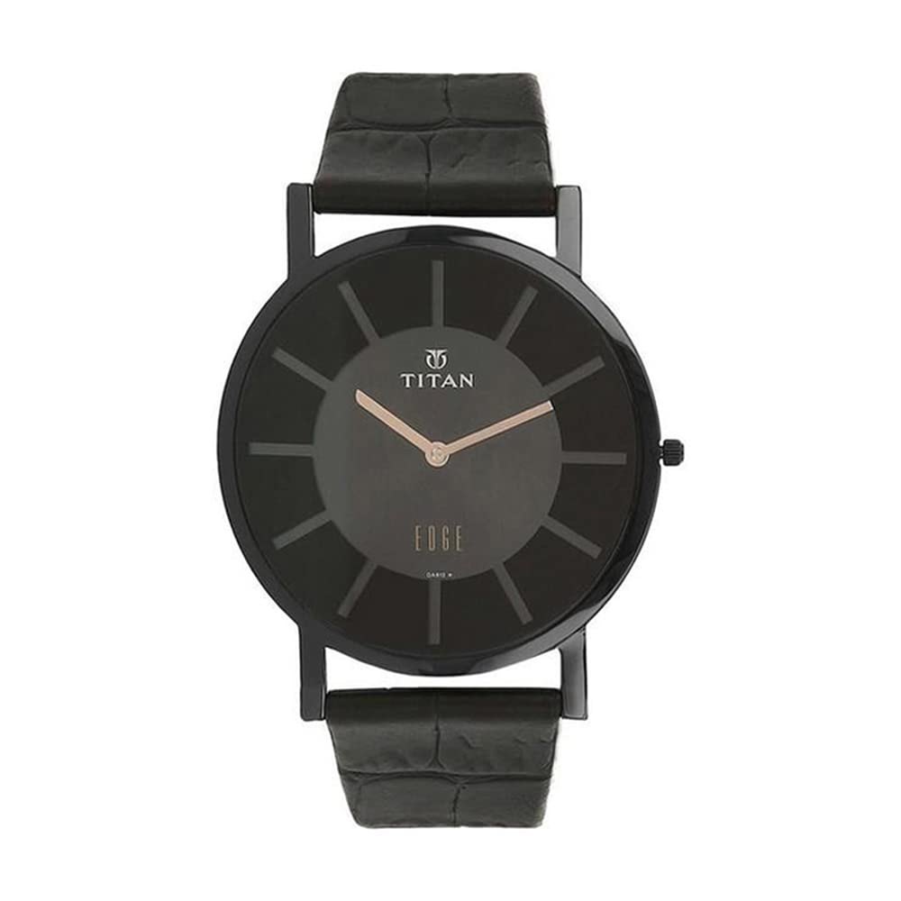 Titan Men Analogue Leather Watch - Nk1595Nl01, Band Color-Black,Dial Color-Black (B0BGHZPTVX) Amazon Price History, Amazon Price Tracker