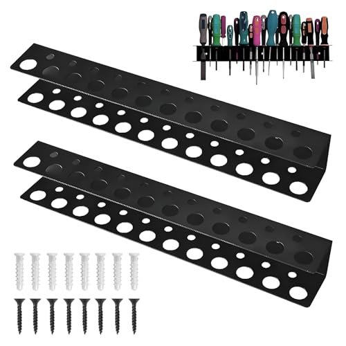 Zyluniy Zangenhalter Wandhalterung, 2 Stück Zangenschlüssel Organizer, Schraubendreher Halter für Werkstätten, Schraubendreher und Zangen Halter für Garage (Schwarz)