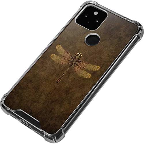 Skinit Clear Phone Case Compatible with Google Pixel 4a 5G - Officially Licensed Steampunk & Gear Dragonfly by Brigid Ashwood Design