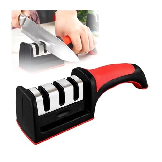 Amolador Afiador De Facas Com 03 Opções De Afiar Amolar Manual Linha Profissional Marca Nosredna