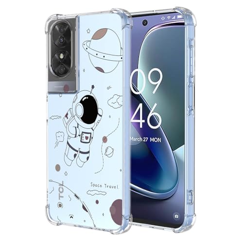 Cover per TCL 50 SE TCL 50SE Transparent Morbida Bumper Custodia Ultra Sottile Antiurto Setoso Semplice Pattern Case Astronauta elegante silicone tpu