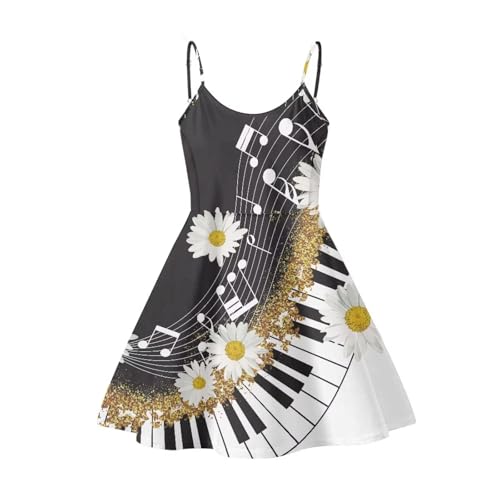 Image of Cozeyat Women Girls Summer Sleeveless Dress Casual Swing Beach Cover Up Knee Length Dresses,Large Size XS-4XL