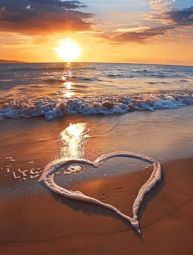 Amour peinture diamant adulte pour immortaliser un coucher de soleil romantique