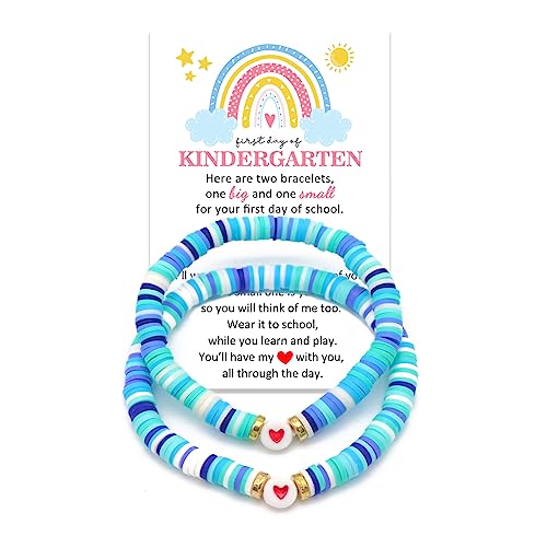 Image of First Day of Kindergarten /School Bracelet Gift, Back to School Bracelet Mommy and Me