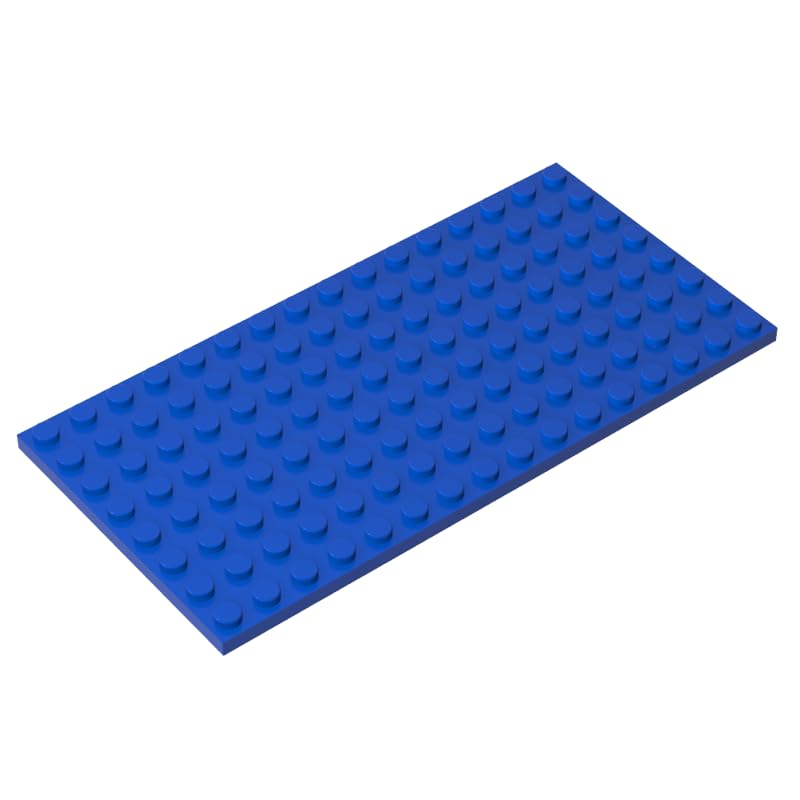 GDS-529 Compatible with LEGO 92438 Foundation Plate 8x16, Blue, 5 PCS — image 1