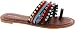 Spaza Top Moda Women's Flat Bohemian Tribal Style Summer Spring 2017 Sandal with Fringe and Faux Stones